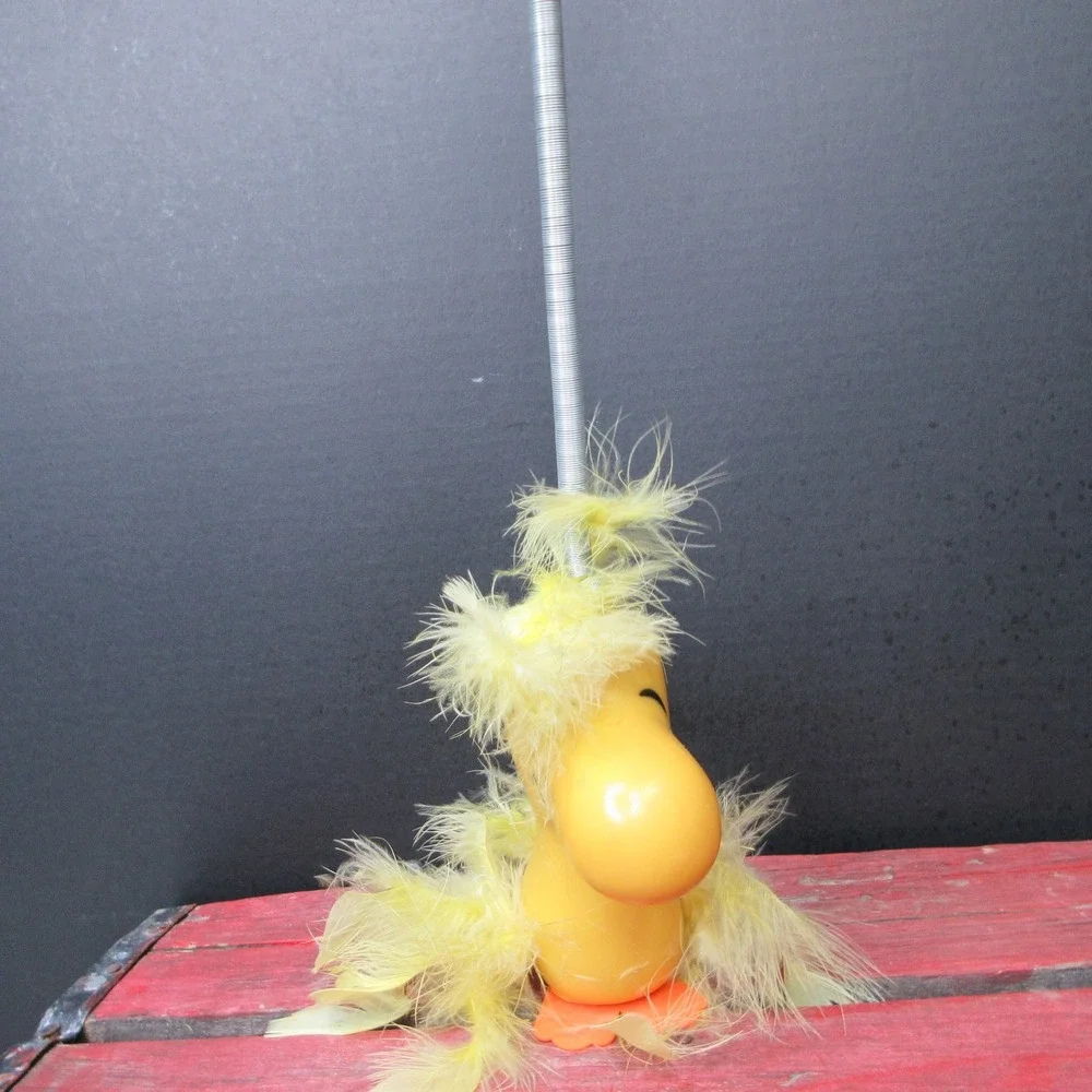 Vintage 1972 Peanuts Woodstock Bobble Head Spring Action Figure Hong Kong United